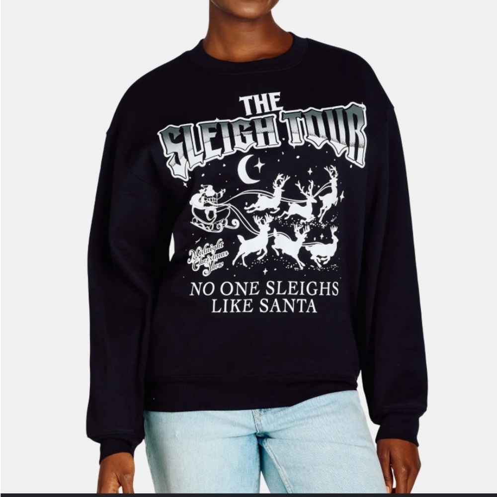 50%offw❤️ Women’s Christmas Holiday Sleigh Tour Graphic S